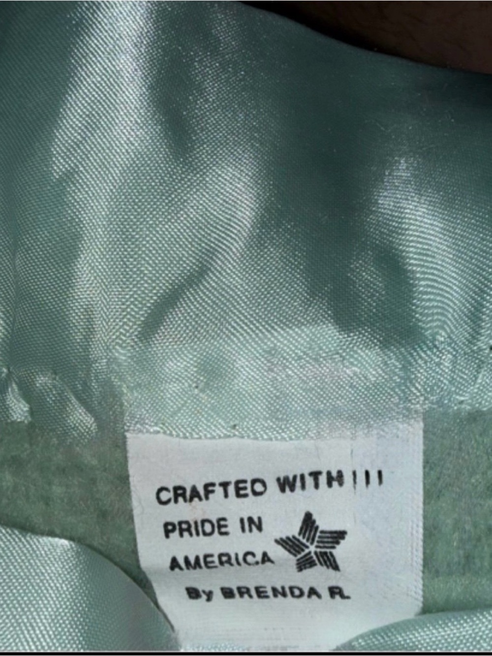 Soft Sage Green/ Mint Green Waffle Blanket with Satin Edging - Picture 12 of 12